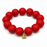 Chunky Matte Beaded Stretch Bracelet