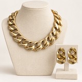 Golden Edge Necklace &amp; Earrings