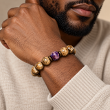 Purple Reign Men’s Wood Bead Bracelet