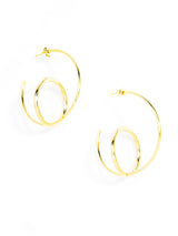 Interlocked Hoop Earrings - Gold