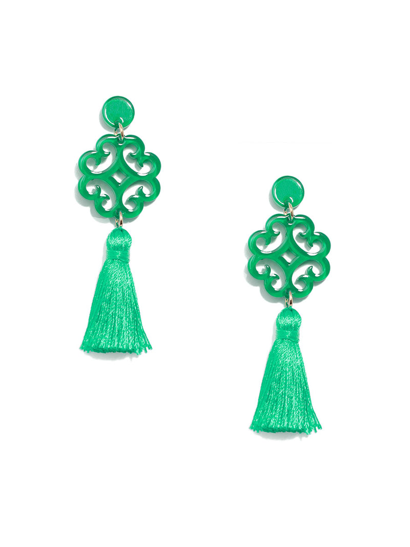 Circular Wave Tassel Drop Earring