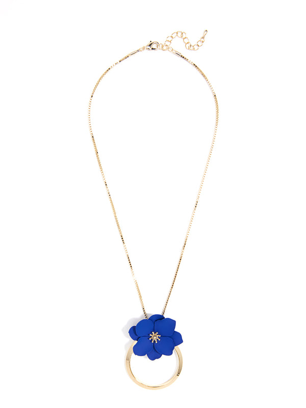 Long Flower in Cobalt