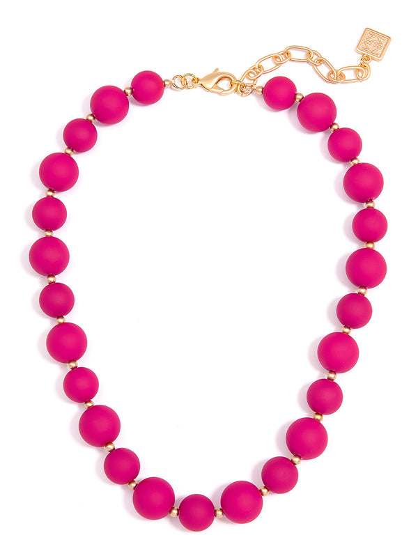 Chunky Matte Beaded Collar Necklace