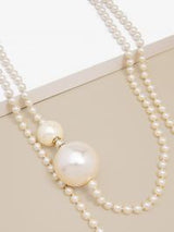 Long Necklace with Oversized Pearls